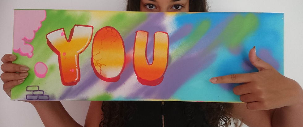 Thumbnail: Your name here! Graffiti canvas.  From £40