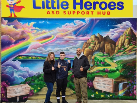 hub Mural for Little heroes ASD support group southend