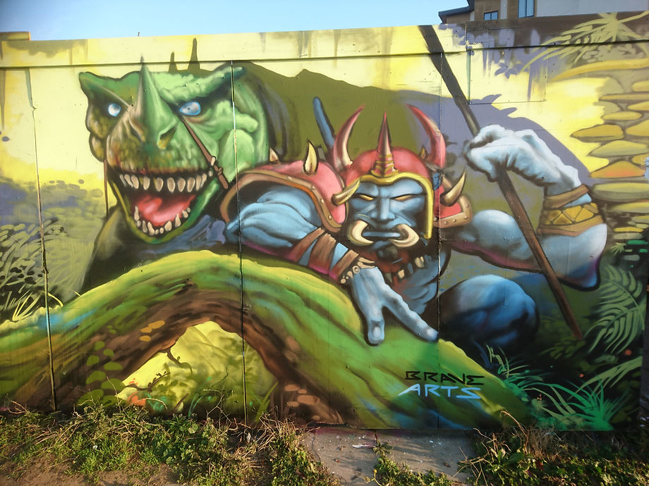 scottys street art tribute to bobby munroe fantasy art graffiti dragon