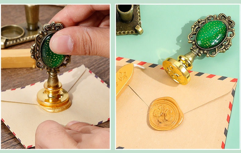 الصورة المصغرة: مجموعة قلم الريشة مع ختم شمع