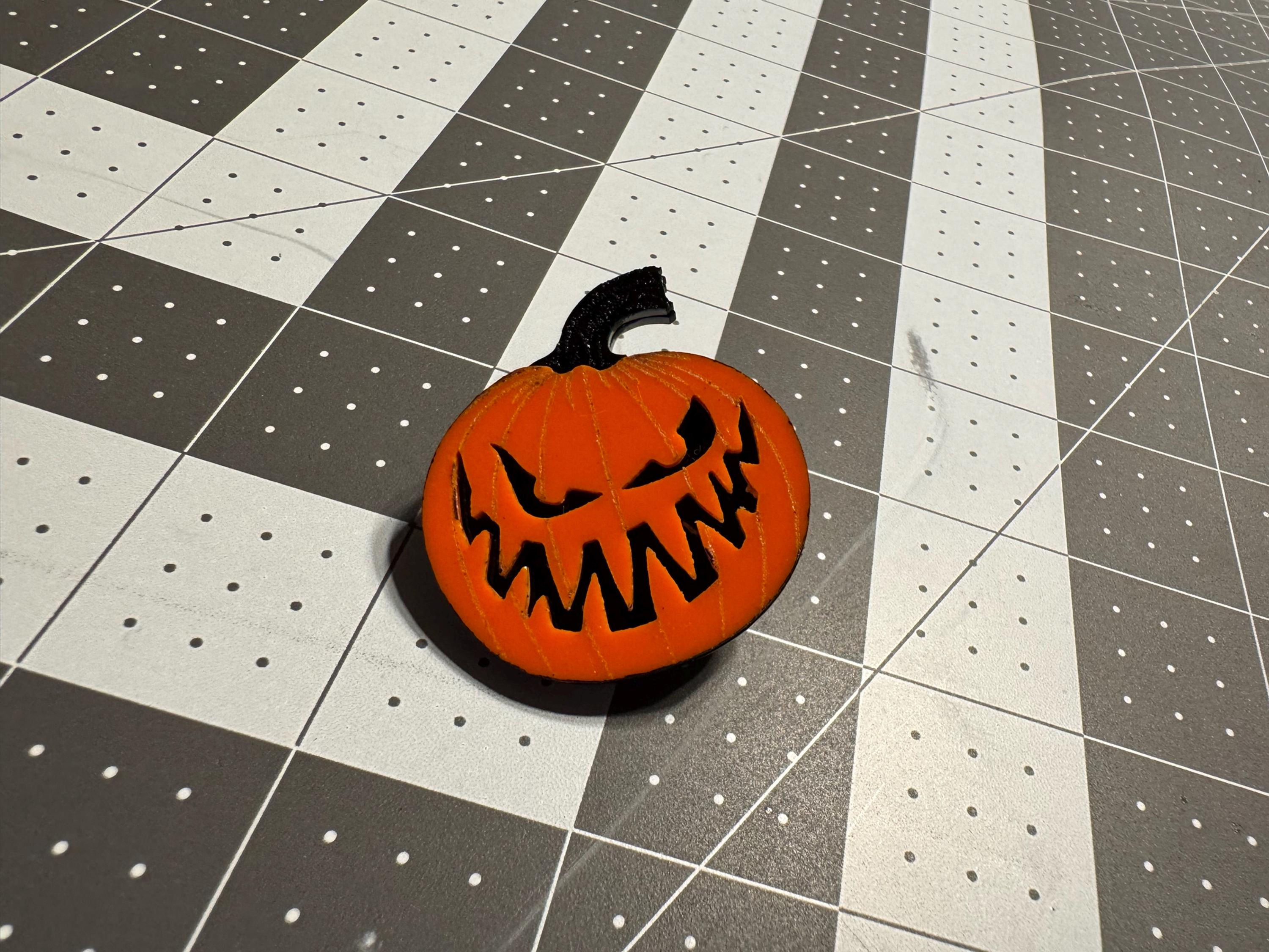 Halloween pumpkin laser cut acrylic pin