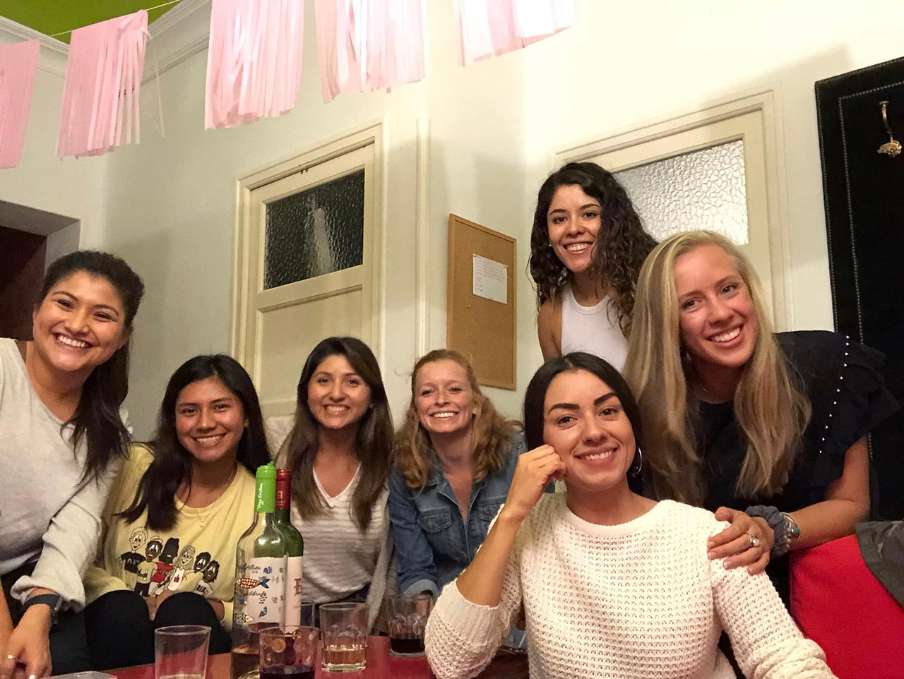 Celebrating my birthday with amigas y vino :)