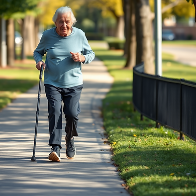 Everyone should find a way to exercise with or without a cane