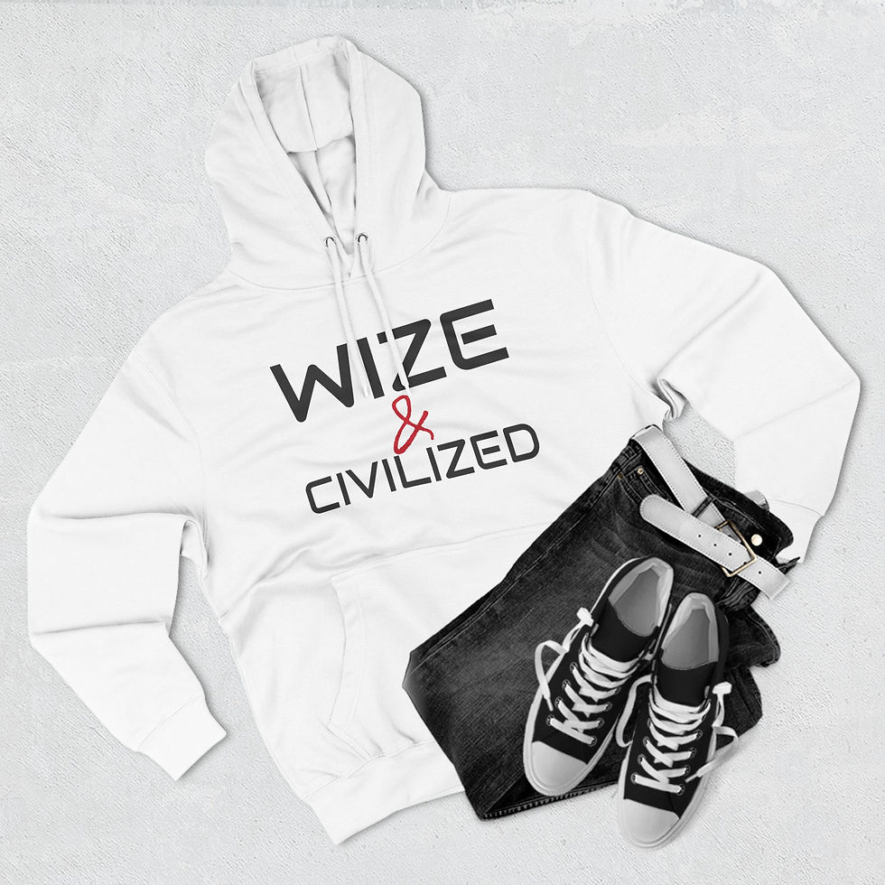 Thumbnail: Copy of Fleece Hoodie - Vintage Loyalty Clothing Brand WIZE & CIVILIZED