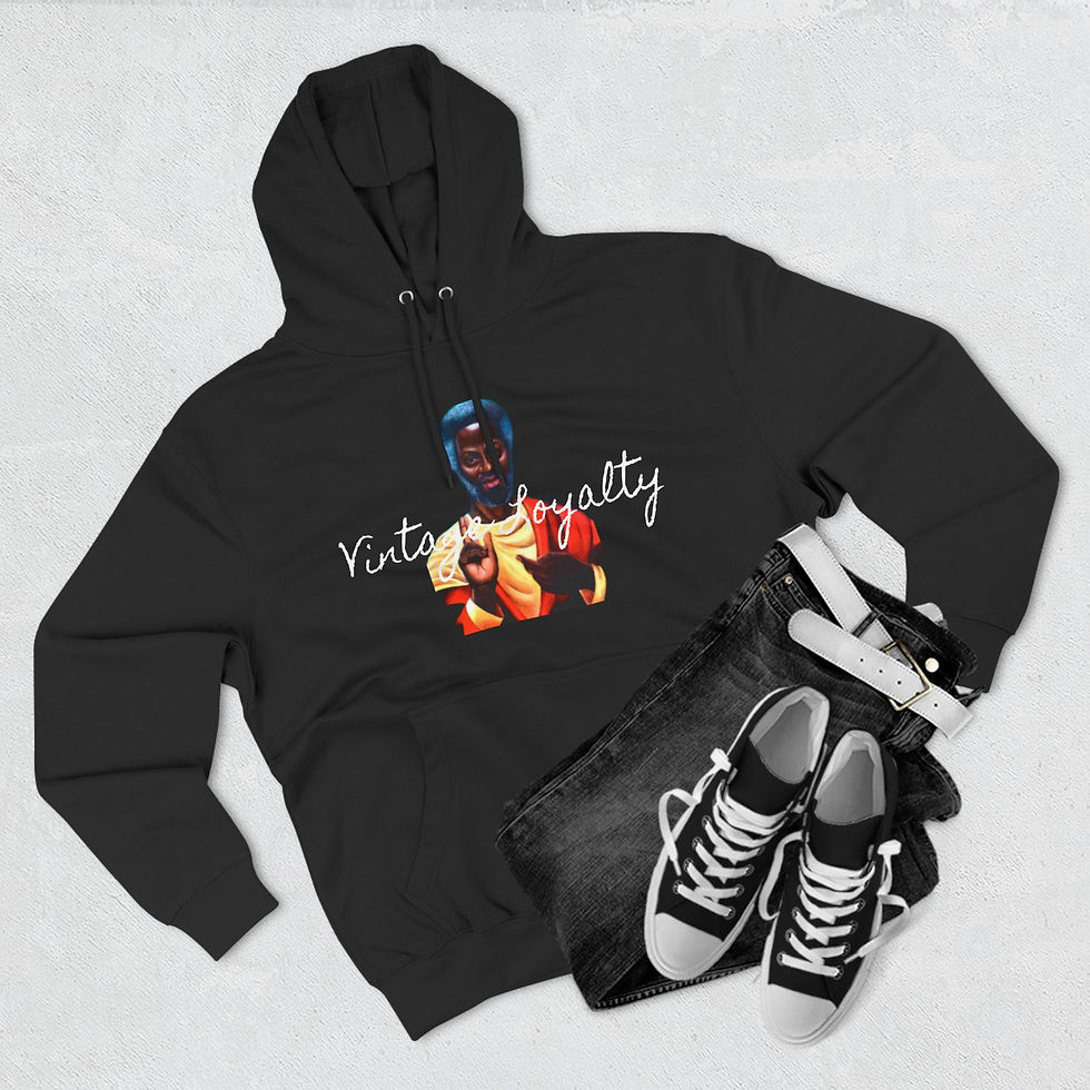 Thumbnail: Fleece Hoodie - Black Jesus  Vintage Loyalty Clothing Brand WIZE & CIVILIZED
