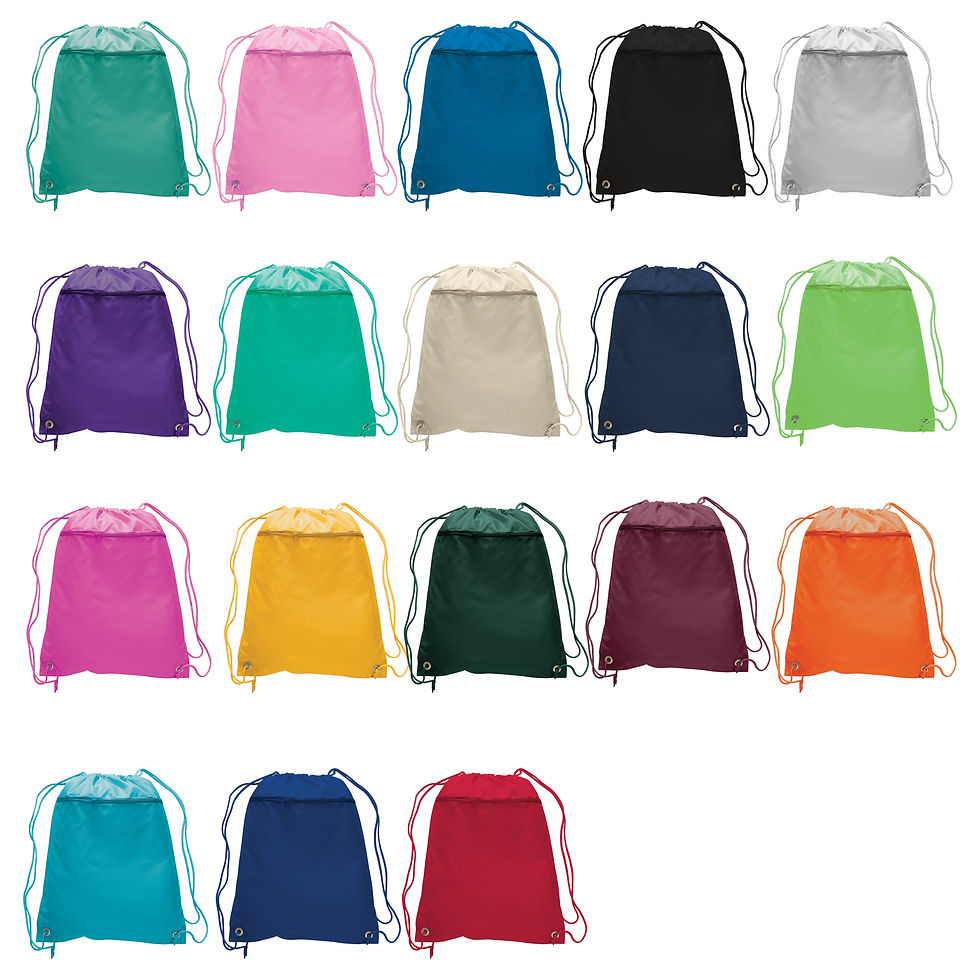 Thumbnail: Polyester Drawstring Backpack w/ Front Pocket