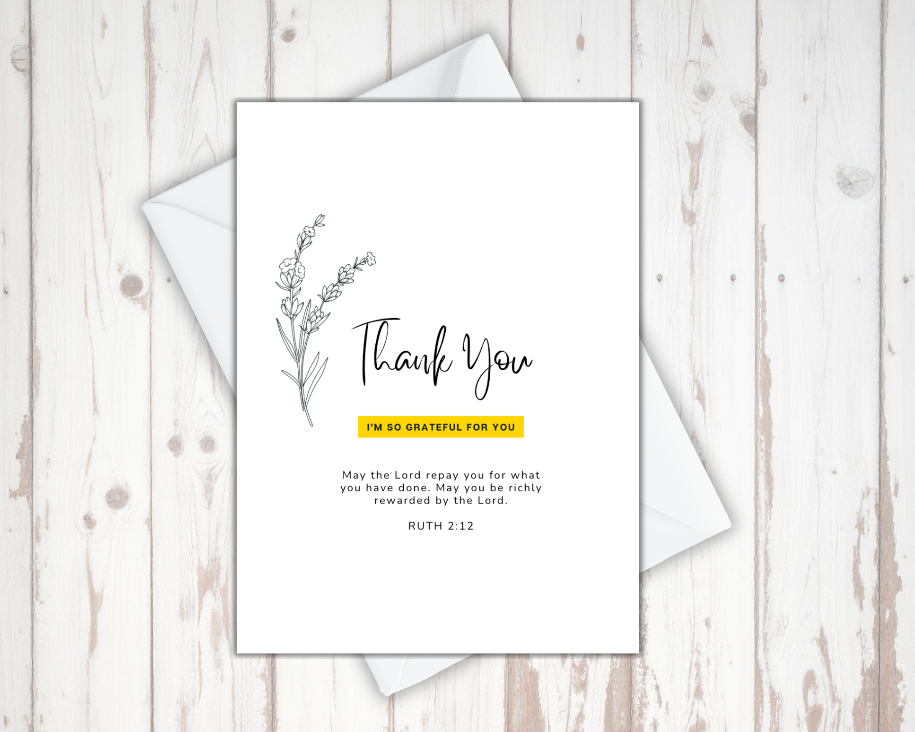 Under His Wings – Thank You Card of I Am With You – Greeting Card