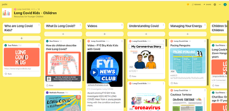 Long Covid Kids padlet for children