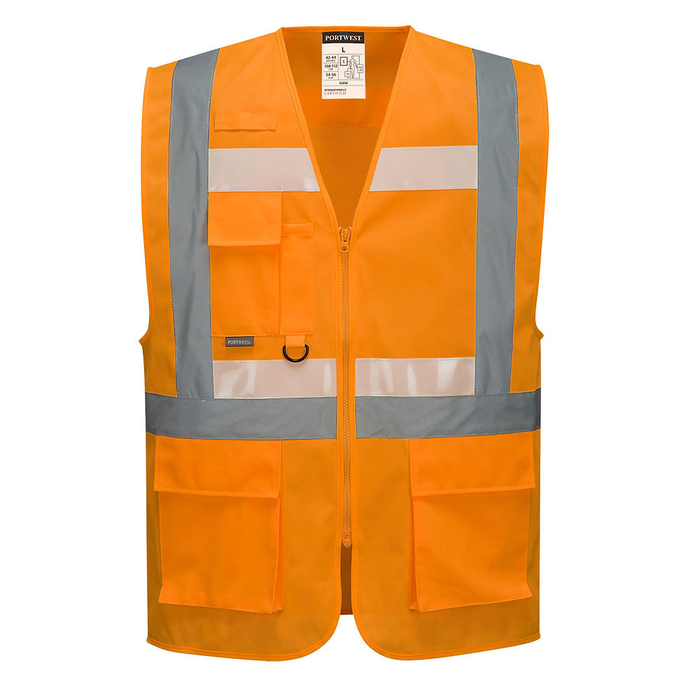 Portwest G456 - Жилет Executive Glowtex С Застежкой-Молнией Ezee