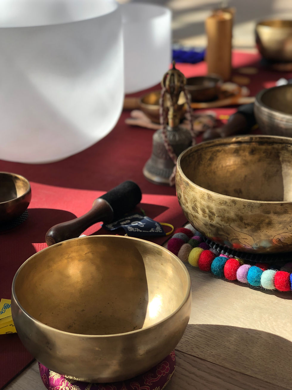 Himalayan and crystal bowls