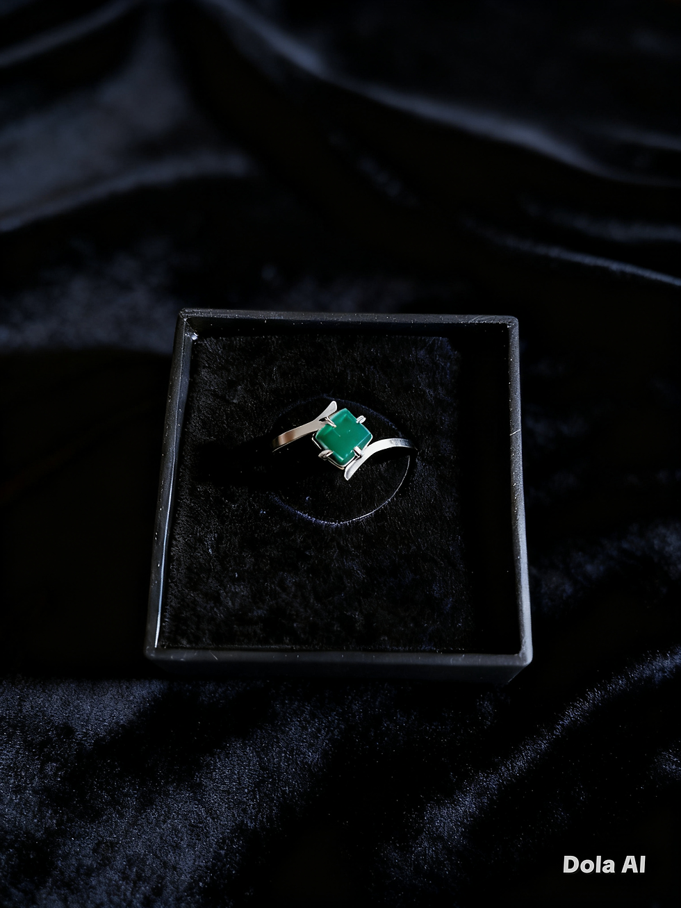 Miniatura: Anel com Pedra Ônix Verde