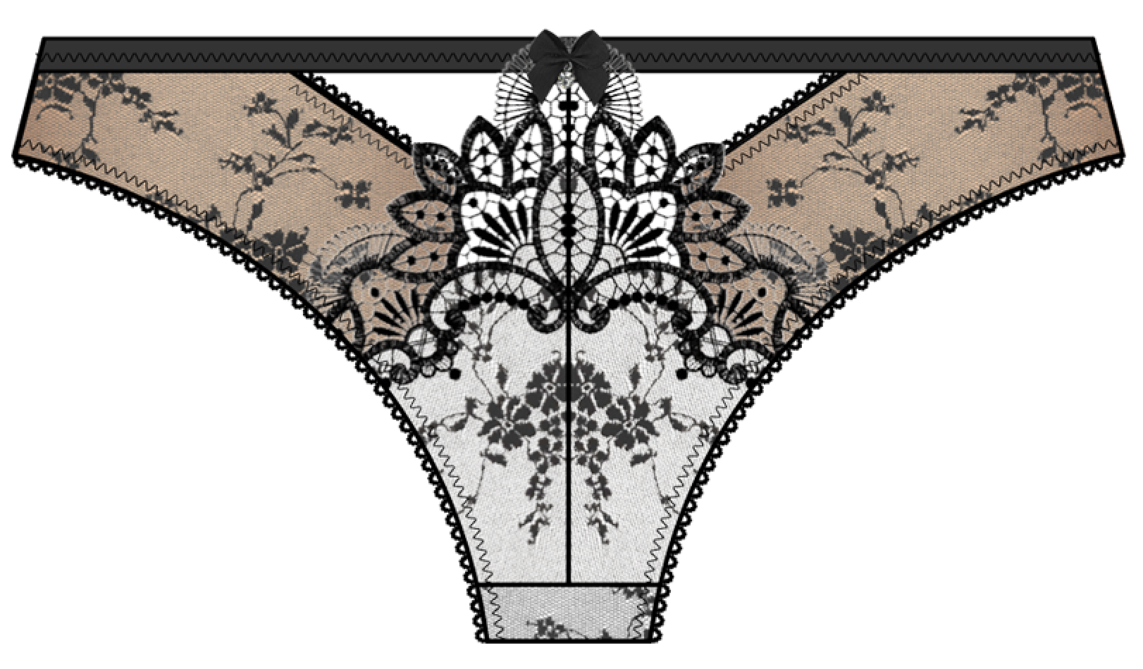 ROMANTIC GUIPURE LACE THONG