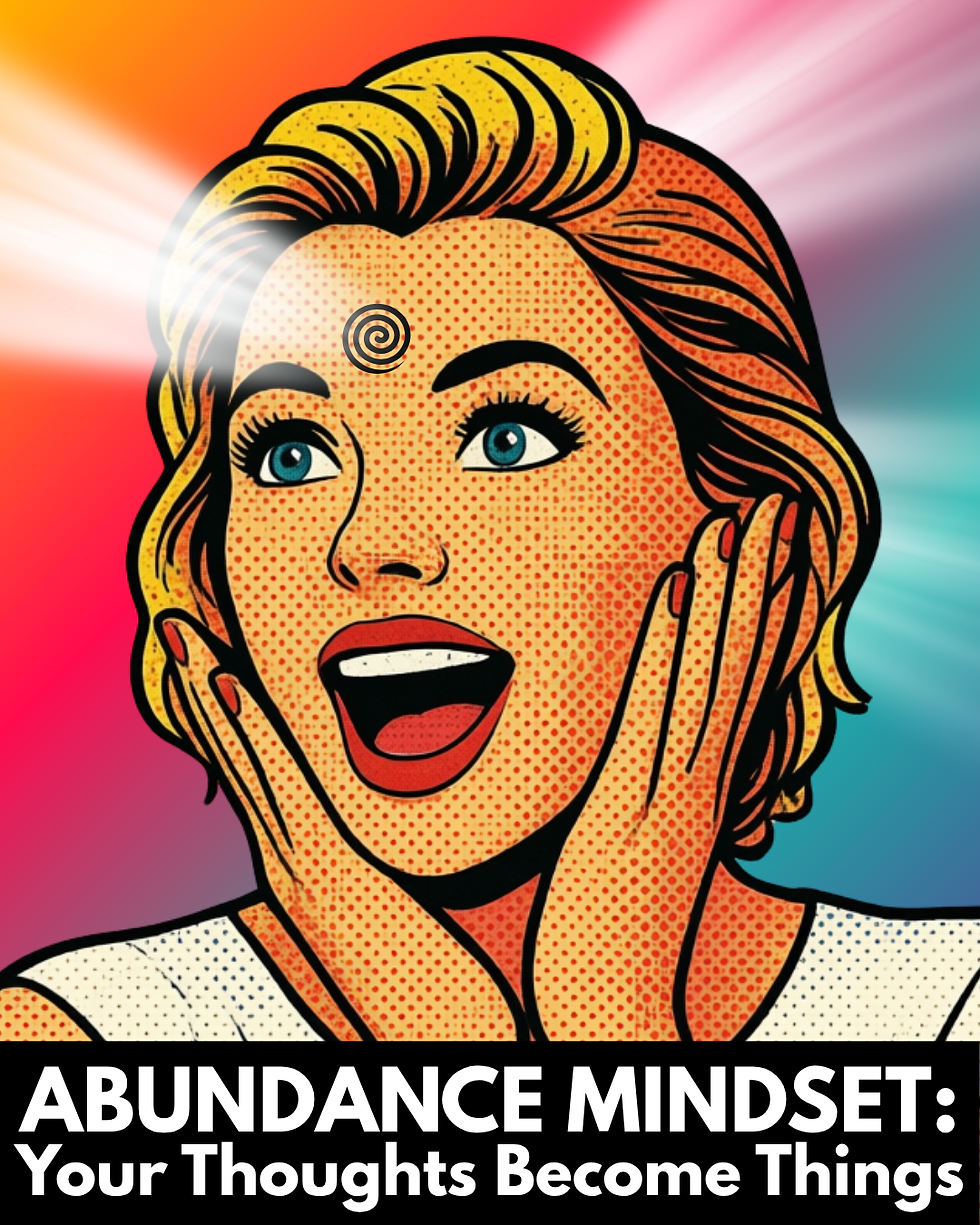 Abundance Mindset: Your Thoughts Become Things (Woman with Third Eye Representing the Inner World and the Power of Thoughts)