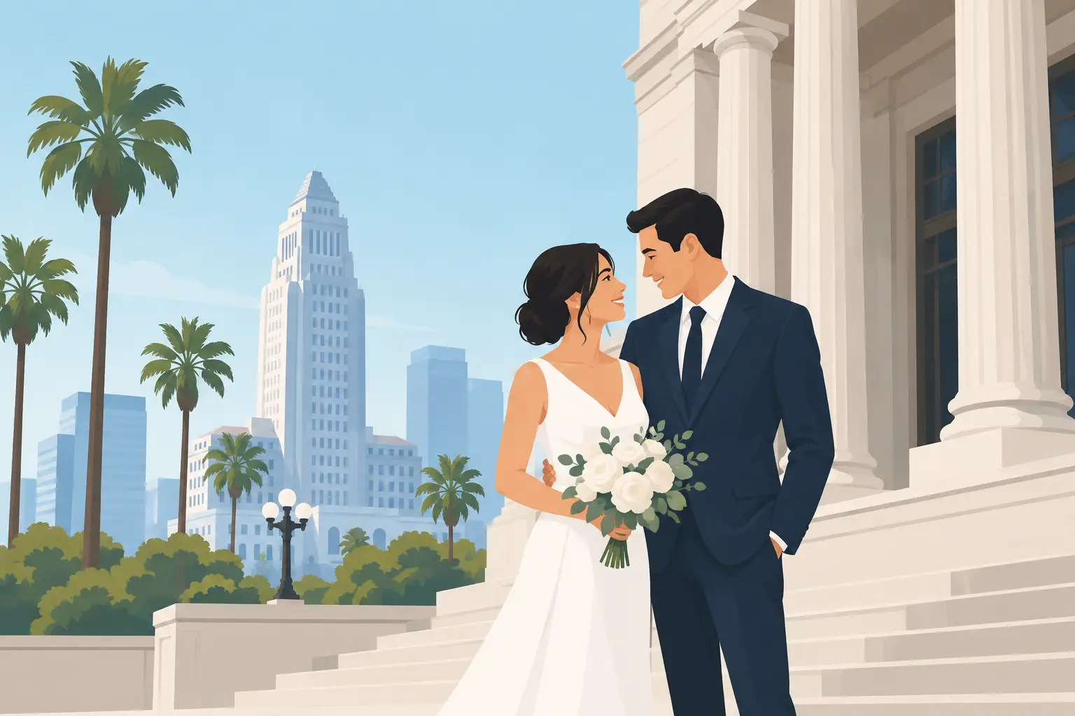 Los Angeles Courthouse Wedding Photography