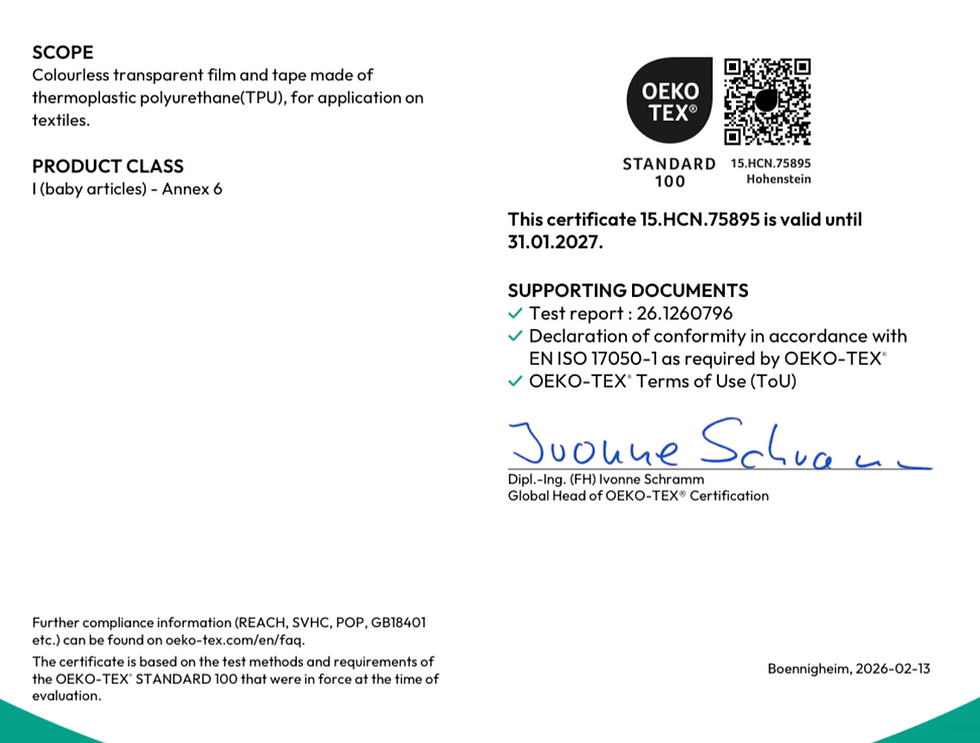 HQ Banbanson class 1 baby grade oekotec 100