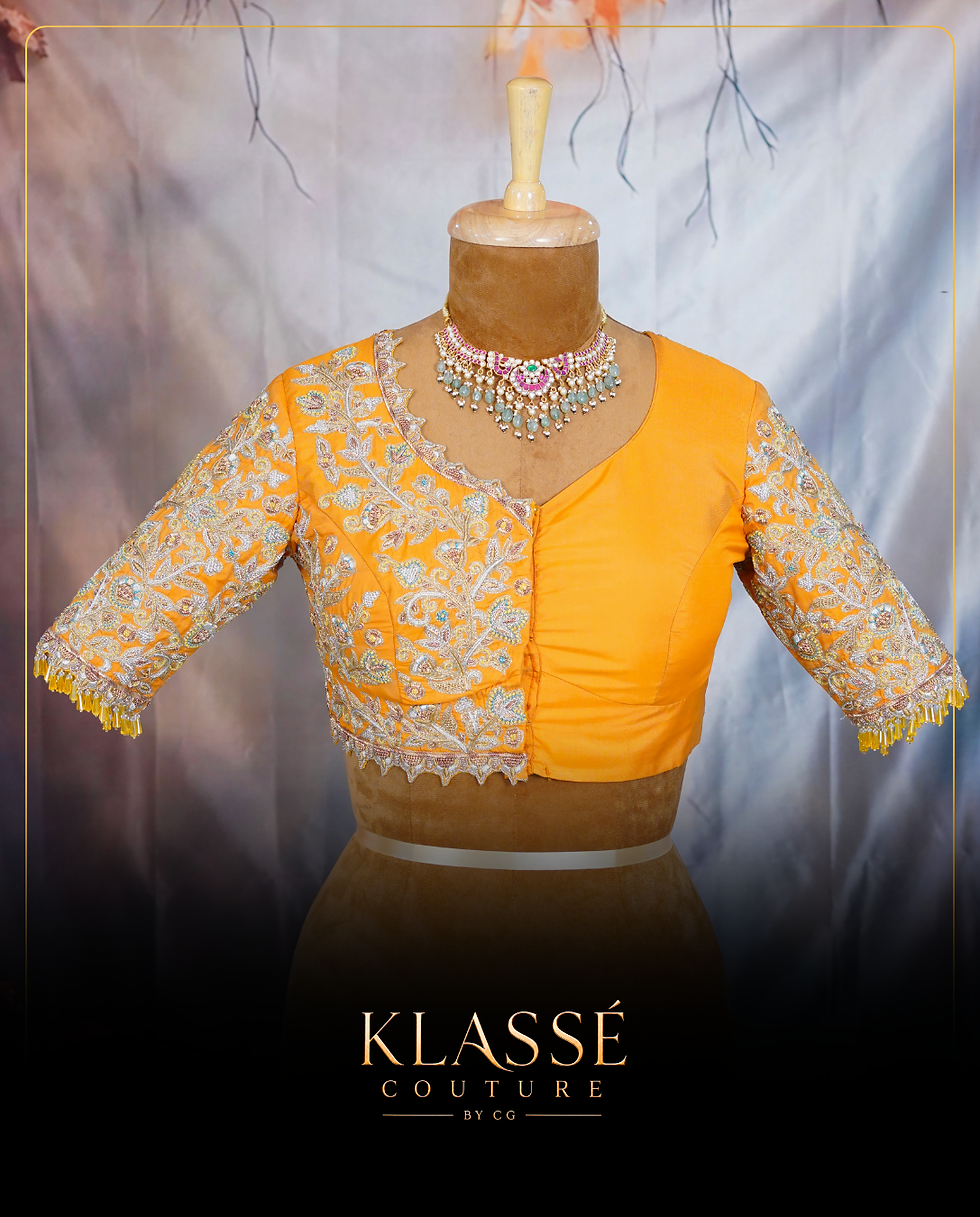 Regal Violet Zari Bridal Blouse in Pure Silk with Gold Embroidery