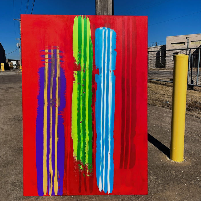 Large abstract painting by Artist Jay Exon