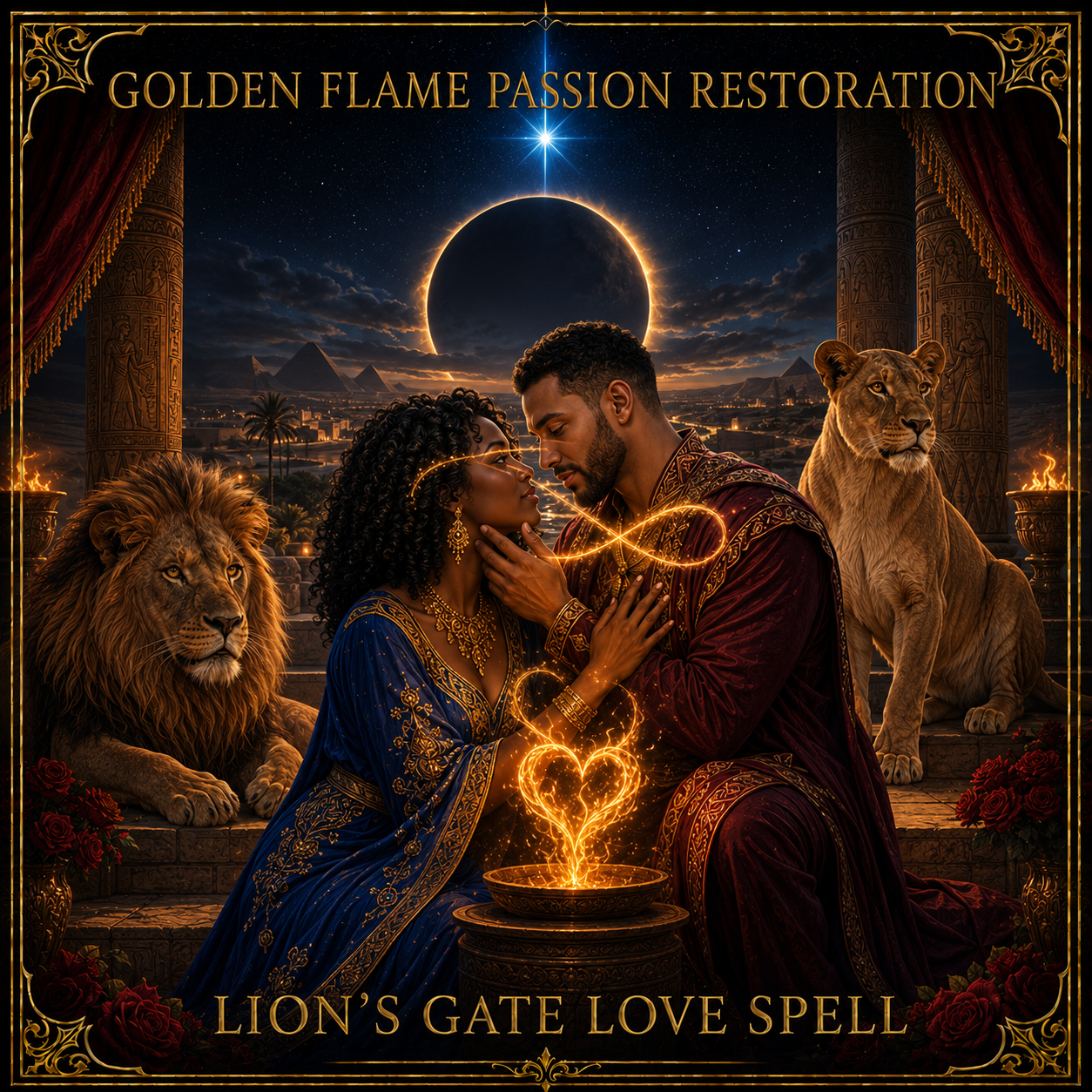 Golden Flame Passion Restoration Lion’s Gate Love Spell