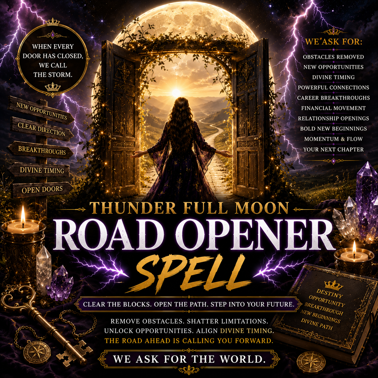 Thunder Full Moon Road Opener Spell