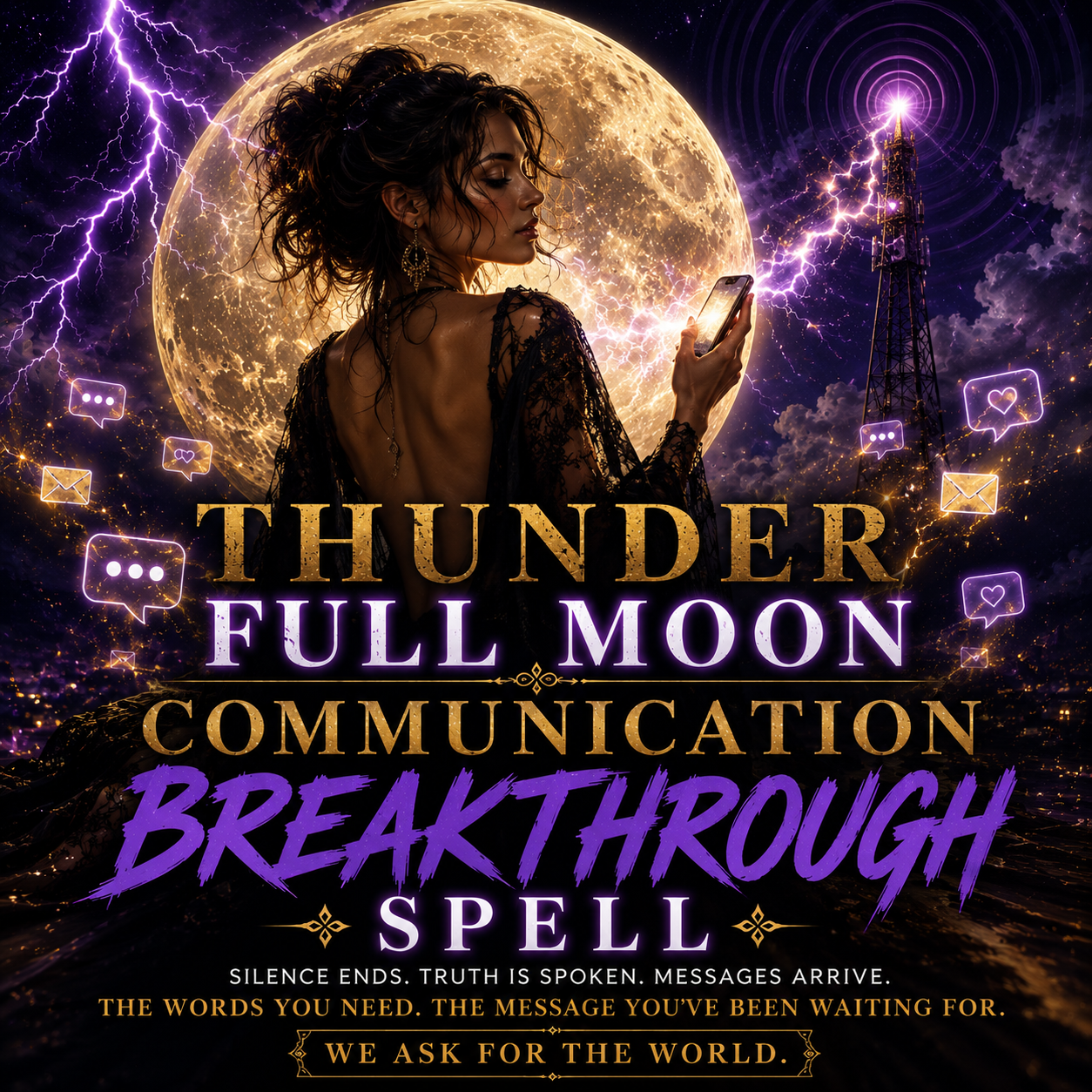 Thunder Full Moon Communication Breakthrough Spell