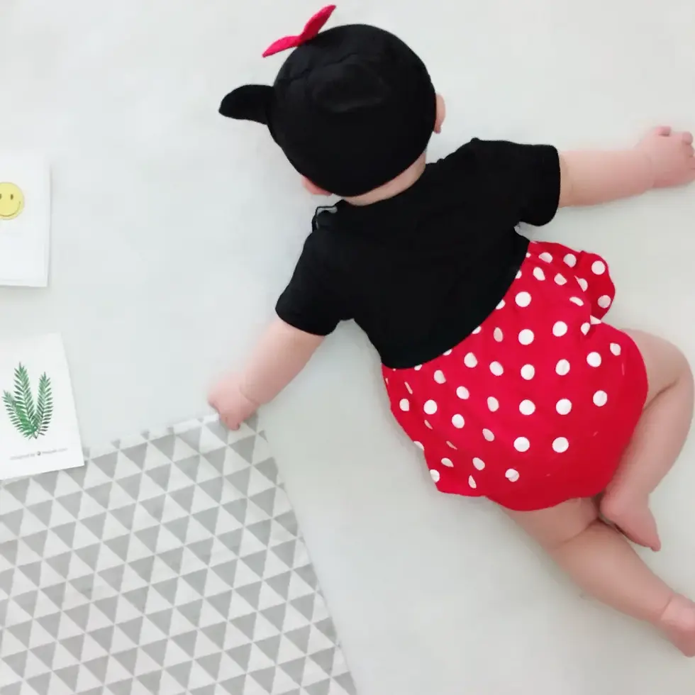 Thumbnail: Cute Mickey Baby Rompers Cartoon Three-dimensional Modeling Jumpsuit Triangle Cl
