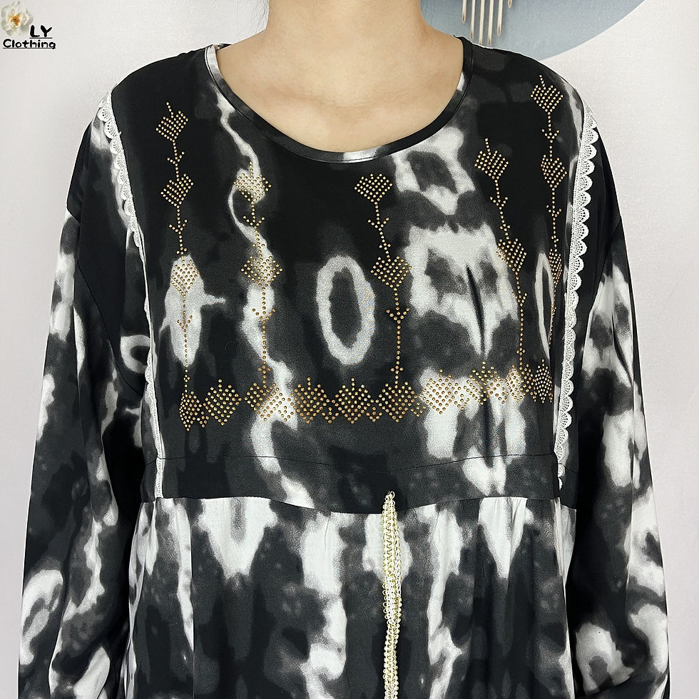 Thumbnail: 2026 New Women Elegant Dress Printed Pure Cotton Loose African Abaya Dubai Casua
