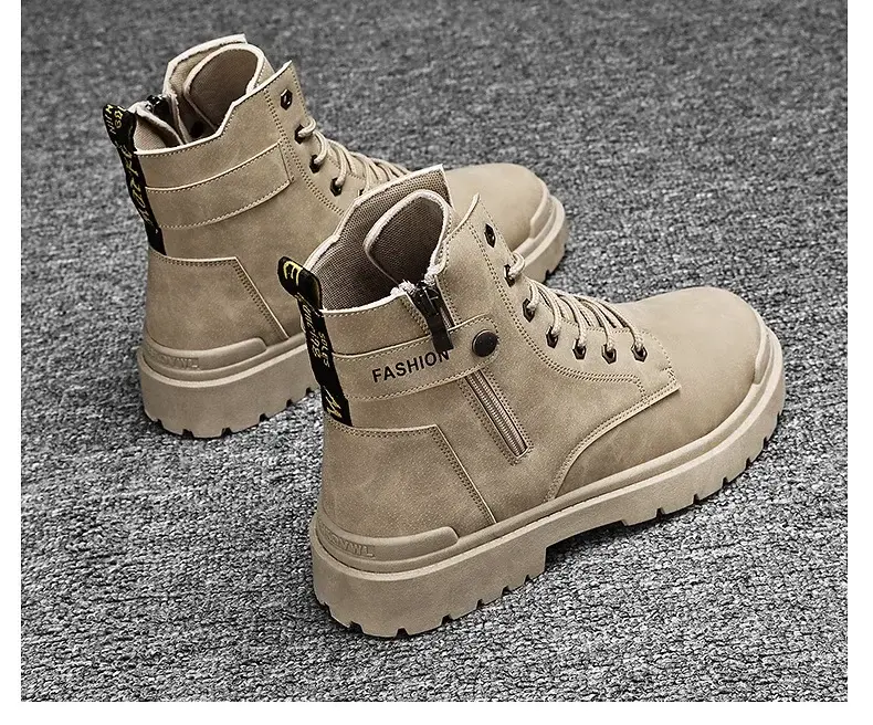 Thumbnail: Outdoor Men's Boots Autumn and Winter Anti Slip Wear-resistant Hiking Shoes Off-