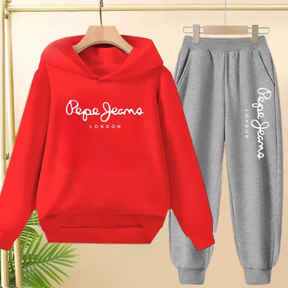 Thumbnail: Children 3-12Yrs Fashion Letter Brand Print Pullover Hoodie Boys Girls Coat Swea