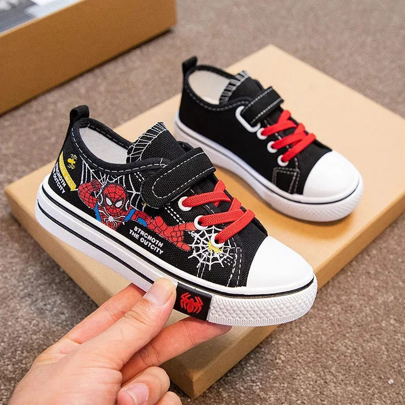 Thumbnail: Disney Spiderman Children Canvas Shoes Girls Running Sneakers Spring Fashion Tee