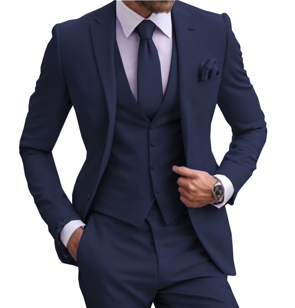 Thumbnail: Suits for Men Lilac Stylish 3 Piece Classic Tuxedos Blazer Vest Pants Formal Ele