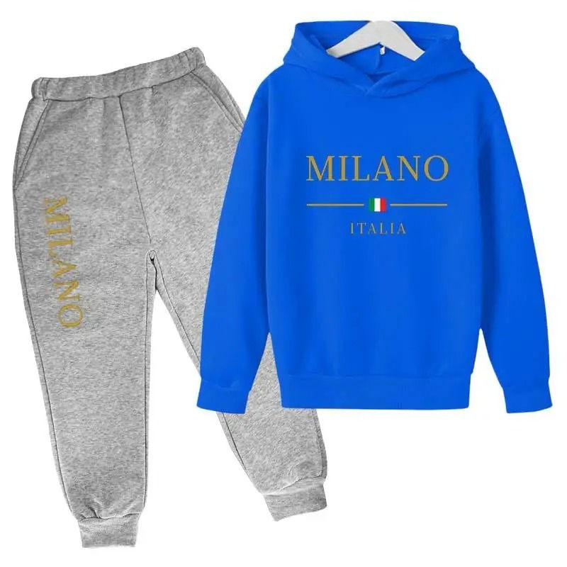 Thumbnail: Autumn Fashion Italy Letter Print Children Hoodies 2pcs Set+Pants Tracksuits 2-1