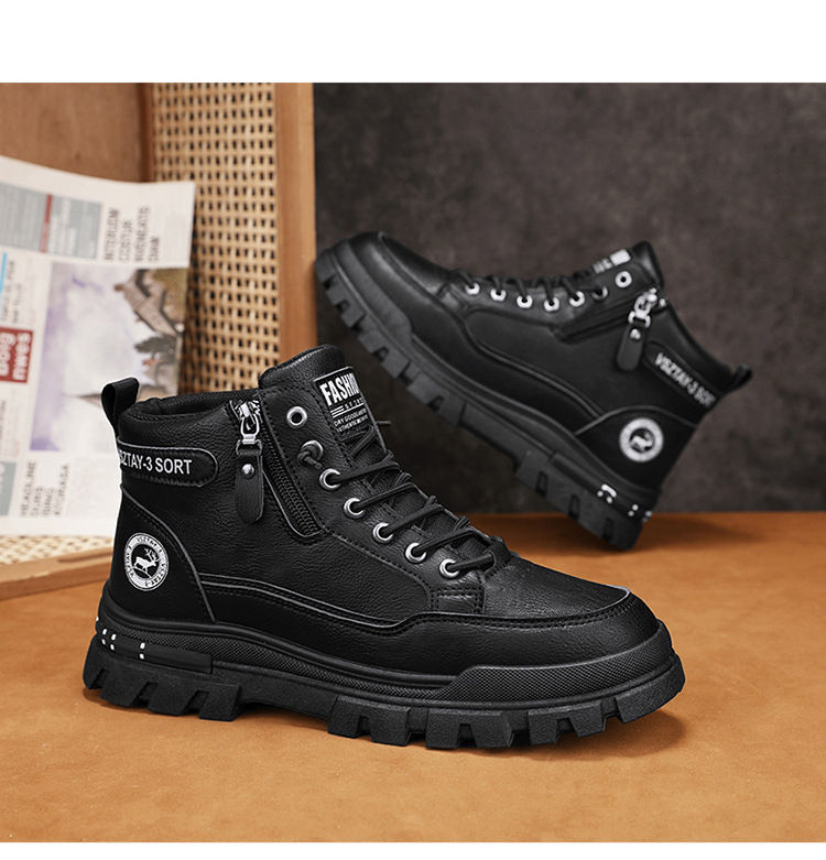 Thumbnail: Men's Winter Shoes Ankle Boots Offer Military Man Tactical Boots Mens Shooes Saf