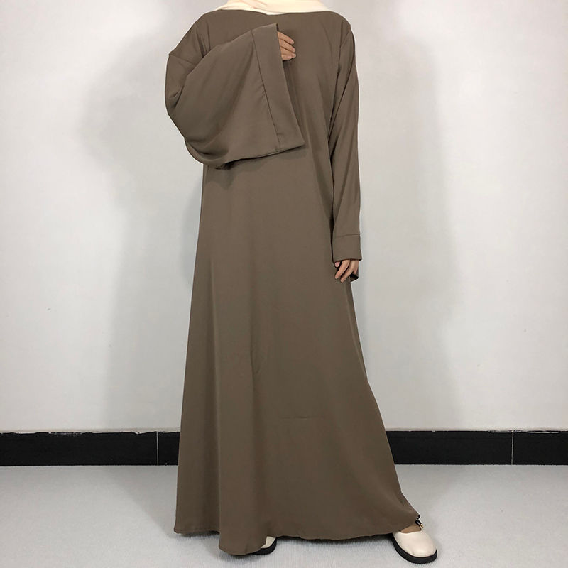 Thumbnail: 15 Colors Basic Plain Nida Abaya With Free Belt High Quality Muslim Women Modest