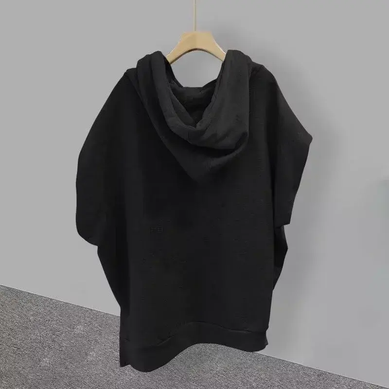 Thumbnail: Summer Men's Zip up Sleeveless Hooded T-shirt 2024 New Korean Fashion Tank Tops 