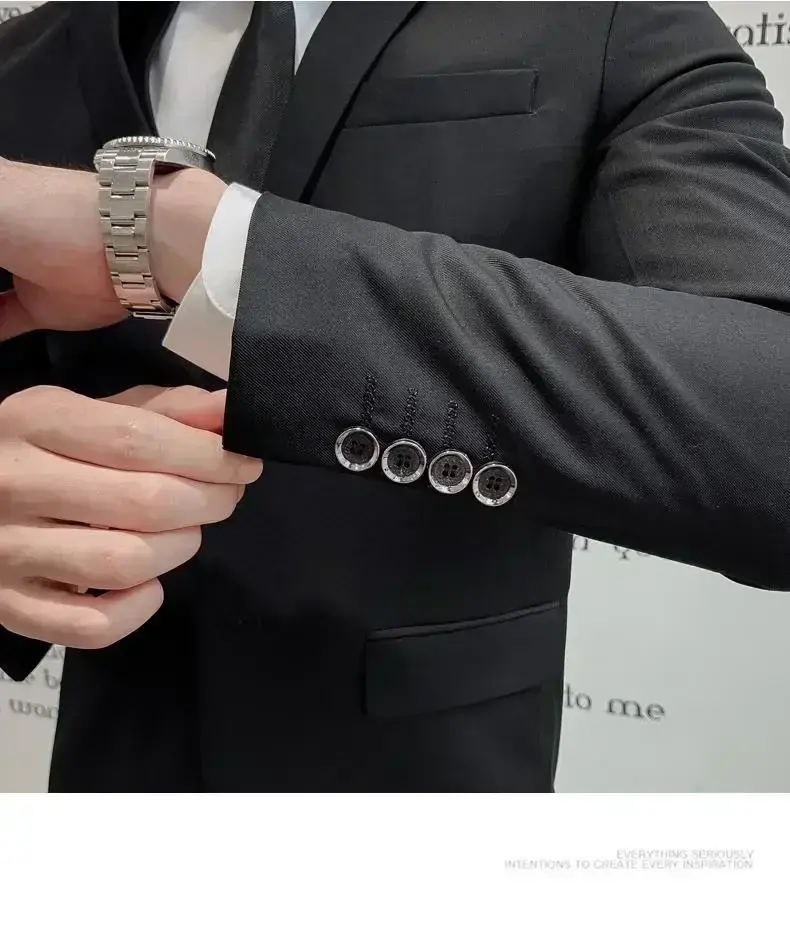 Thumbnail: Suit (Blazer+ Vest + Pants) Men's Fashion Business Outdoor Trend Solid Color Cas