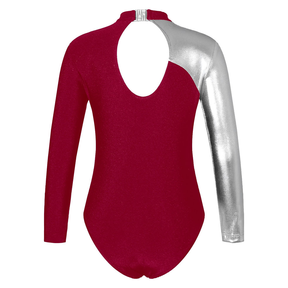 Thumbnail: Children Ballet Dance Leotard Gymnastics Jumpsuit for Girls Kids Long Sleeve Shi