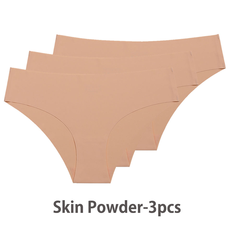 Thumbnail: 3 Pcs Set Seamless Panties for Women Breathable Low Waist Sexy Underwear Solid S