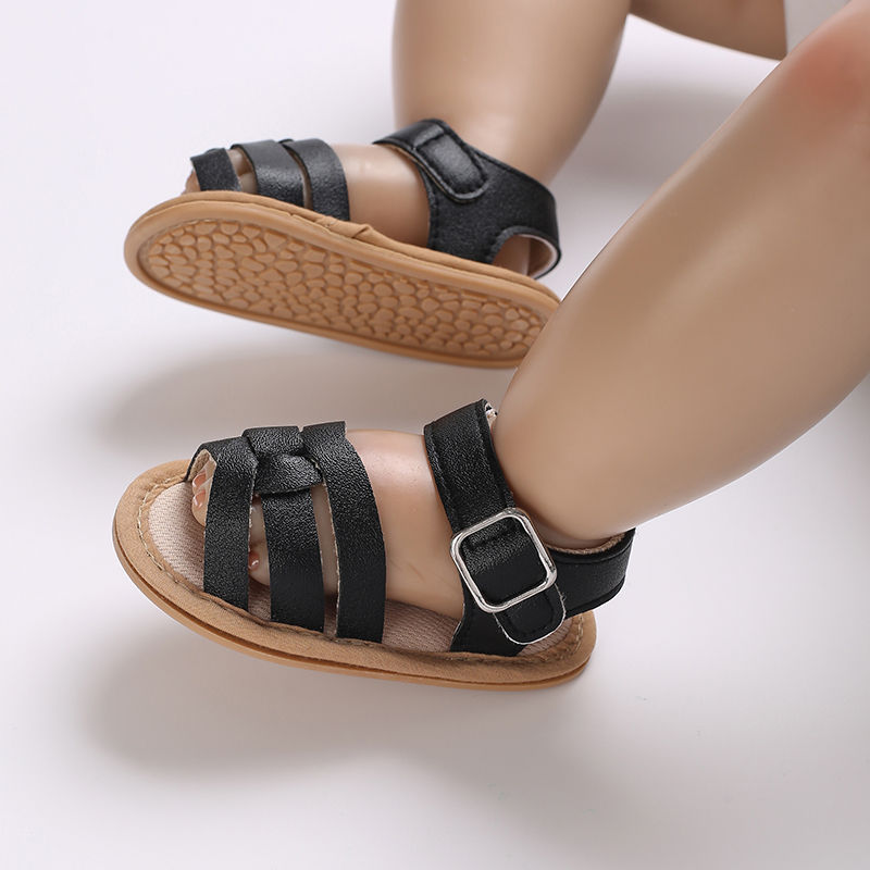 Thumbnail: Summer Rubber Base Anti Slip Baby Sandales Shoes Toddler Girl Boy Canvas Sandals