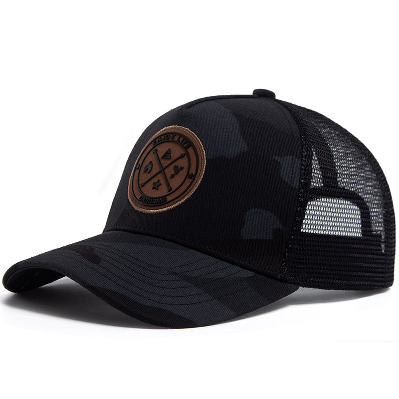 Thumbnail: Summer Mesh Baseball Cap Women Men ENJOY LIFE Letter Patch Snapback Hat Casual B