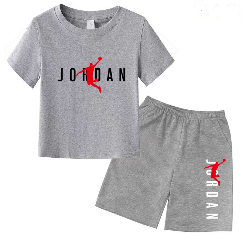 Thumbnail: Kids Cool Summer T-shirt Boy Girl Sports Training Basketball Letters Idol Clothe