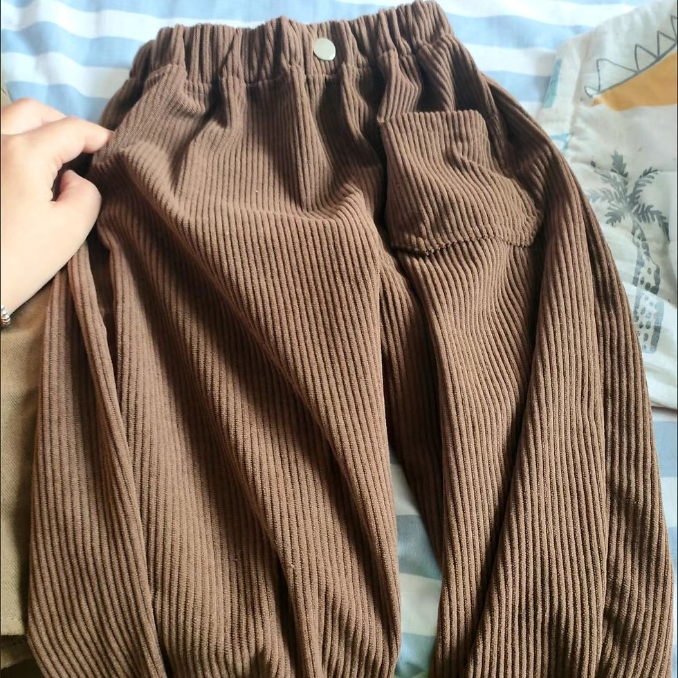 Thumbnail: New Spring Autumn Kids Pants 2-7T Simple Style Boys and Girls Loose Corduroy Tro