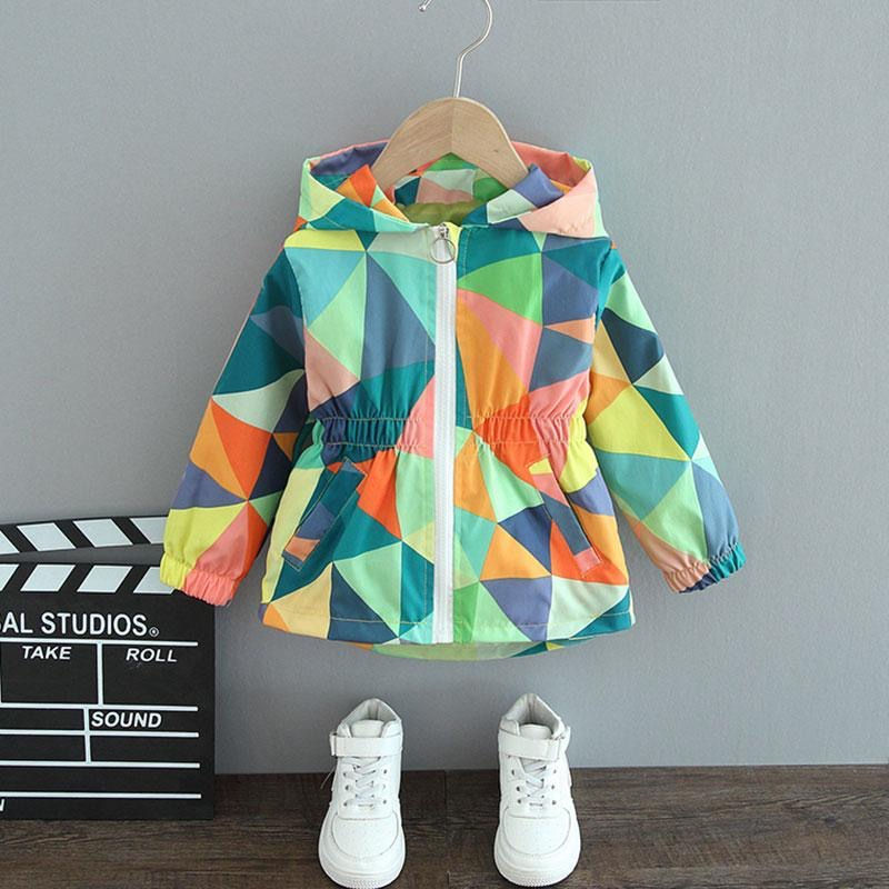 Thumbnail: New Rabbit Girls Jacket Spring Autumn Hooded Zipper Baby Windbreaker Coat Birthd
