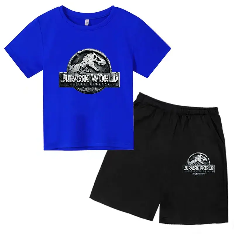 Thumbnail: Summer Short Sleeve T Shirt +shorts 2 Piece Set Children Clothes Luxury Brand Pr
