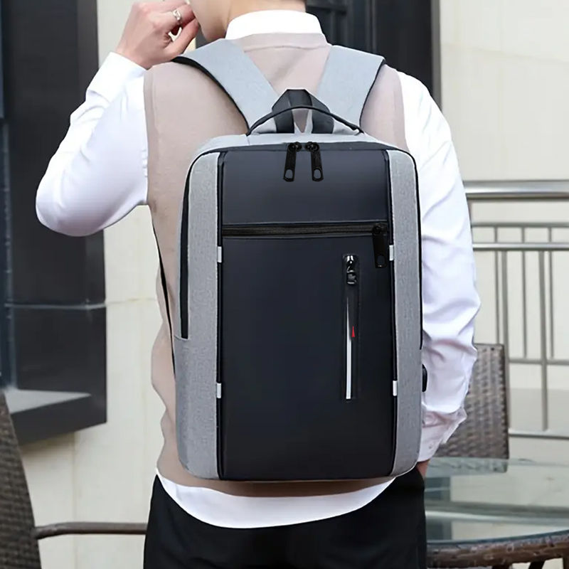 Thumbnail: Fashion Business Laptop Backpack Large Capacity Shockproof Computer Bag Casual O