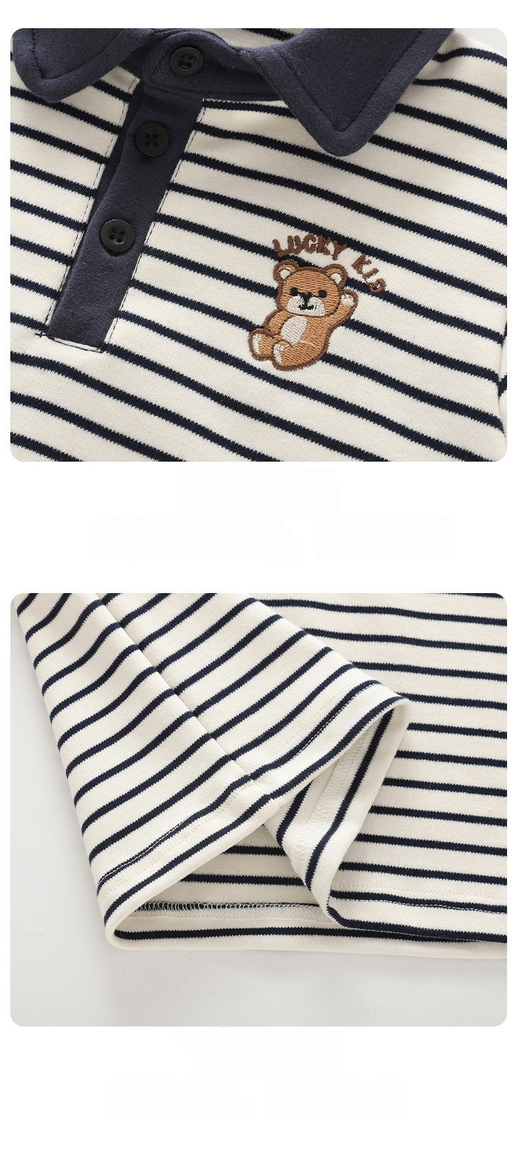 Thumbnail: Children's Polo T-shirts for Daily Wear Spring Boys Cotton Long Sleeve Polo Shir