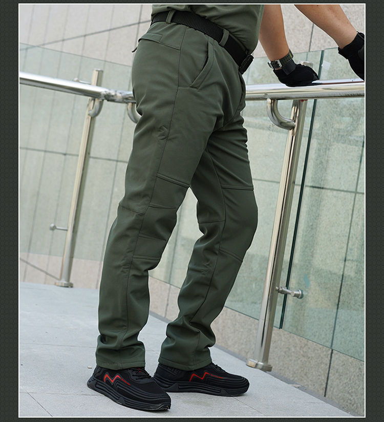 Thumbnail: TRVLWEGO Winter Men Camping Hiking Pants Tactic Travel Soft Shell Warm Waterproo