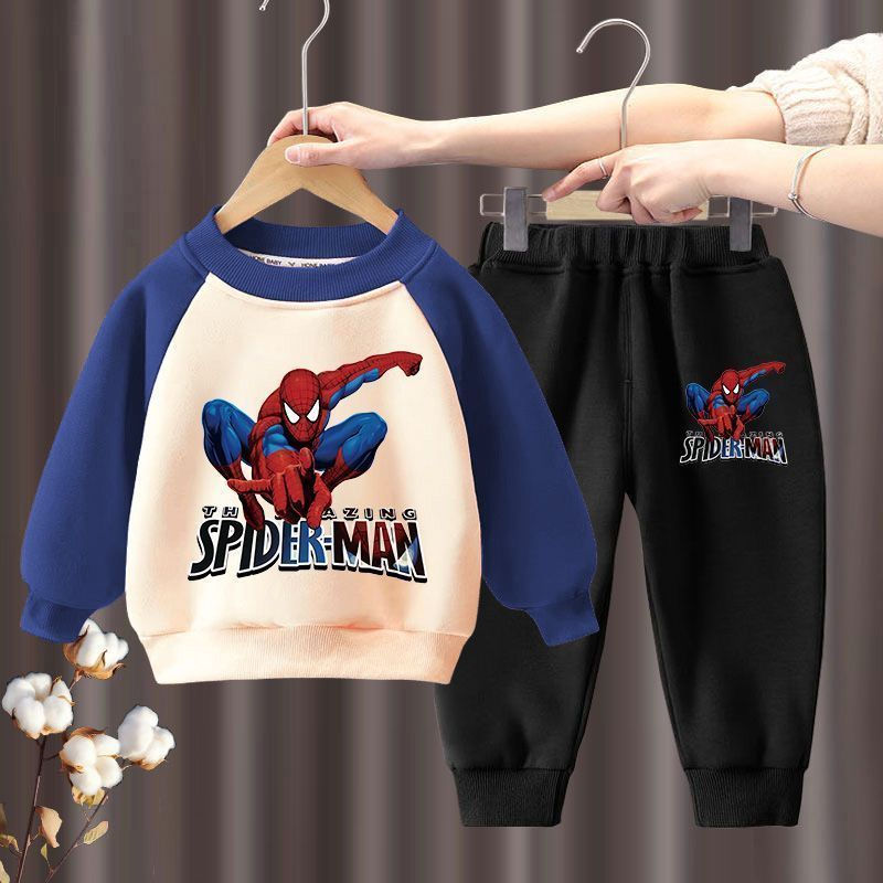 Thumbnail: Marvel Spring Autumn Children's Clothing Sets Boys Cartoon Sweatshirt and Sweatp