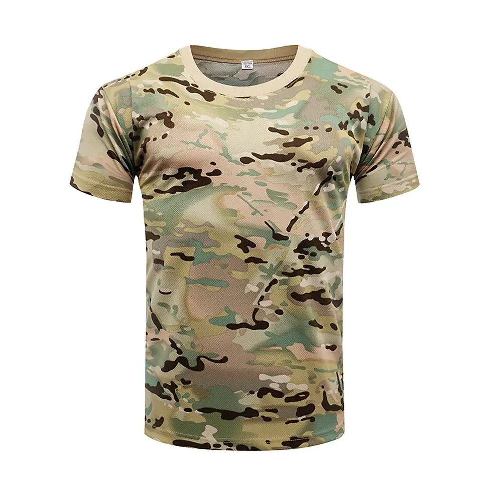 Thumbnail: Camouflage 3D T-shirt men's outdoor fashion casual round neck short sleeved summ