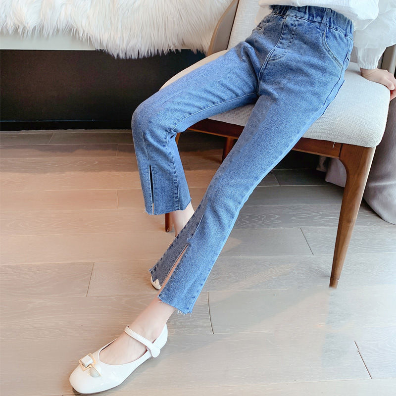 Thumbnail: Kids Clothes Baby Girls Pants Sweatpants Children's Clothing Denim jeans Autumn