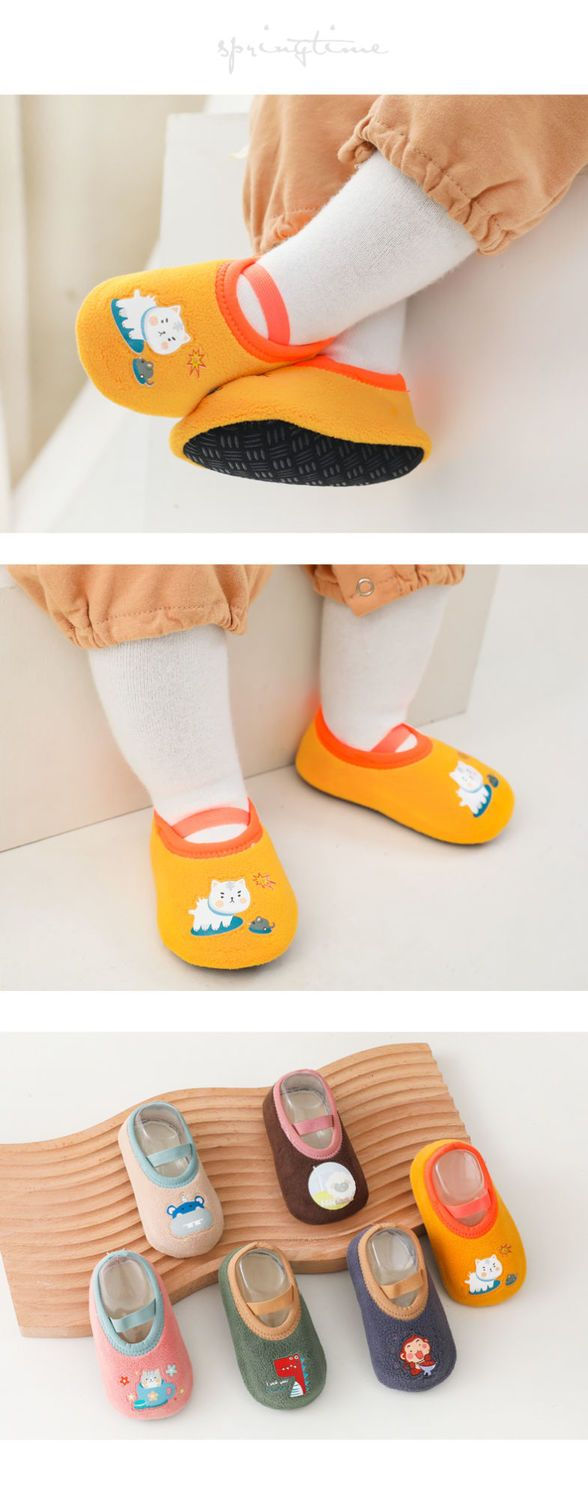Thumbnail: Baby Anti-slip Socks Newborn Warm Crib Floor Shoes with Rubber Sole for Children